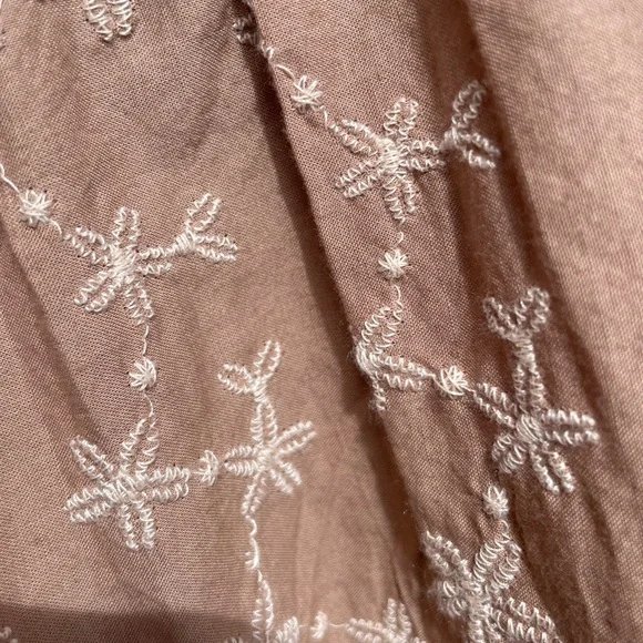 Zara midnight macaroon Eva flower embro long sleeves blouse, size Small - Picture 8 of 8